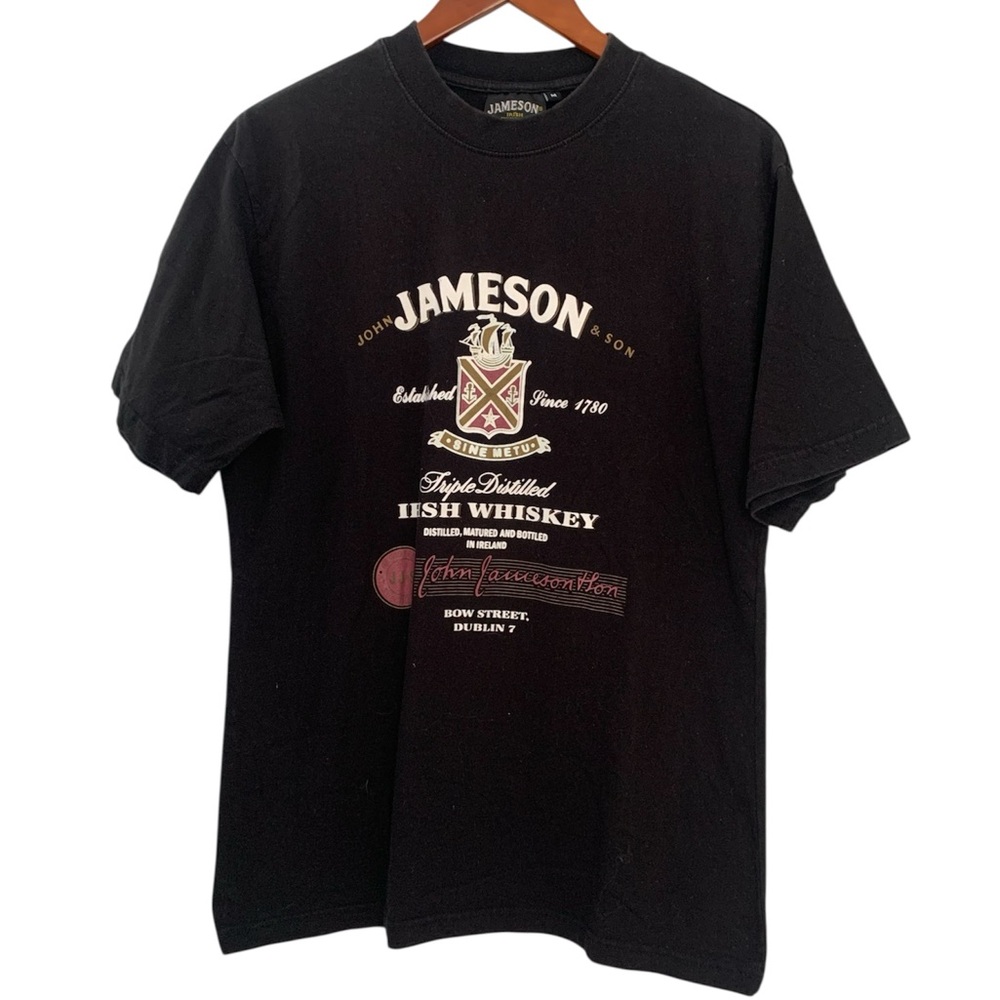 Jameson Irish Whiskey Black T-Shirt Size M